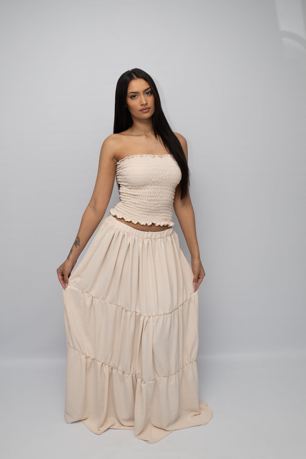 cream co-ord [skirt]