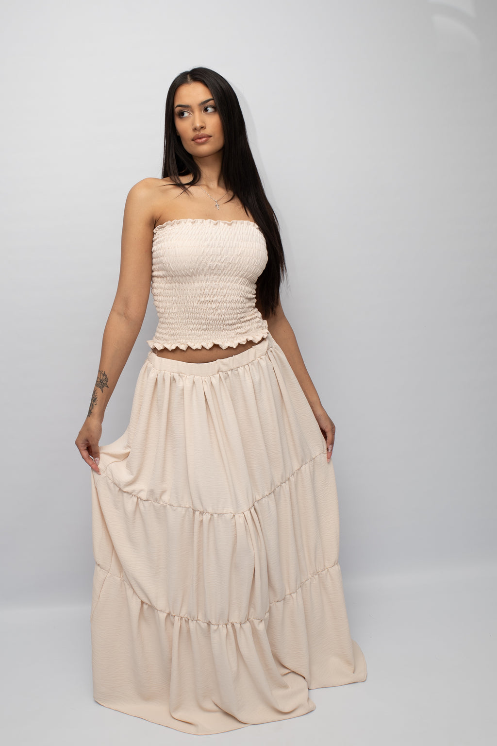 cream co-ord [skirt]