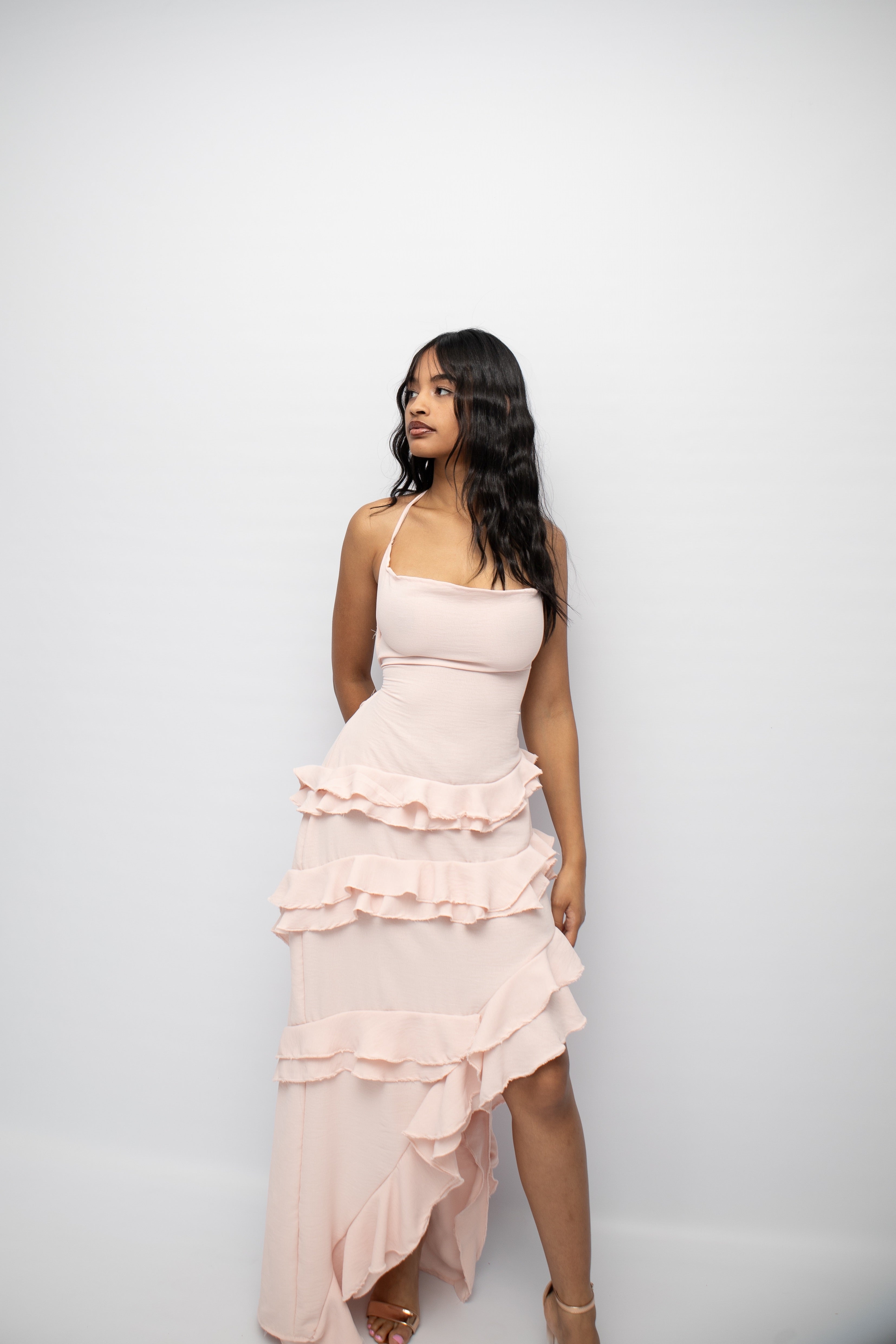 Baby pink ruffle dress . MIXIS Fashions Baby pink ruffle dress . MIXIS Fashions