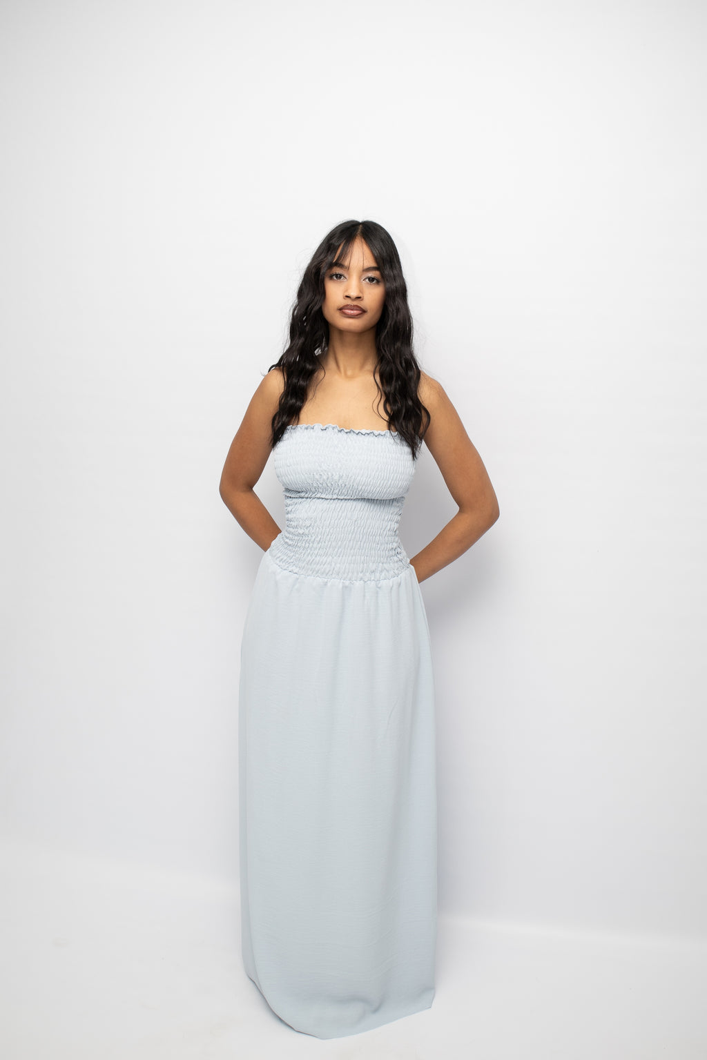 Dusty blue dress